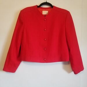 Vintage Pendleton Red Blazer Jacket 100% Virgin Wool